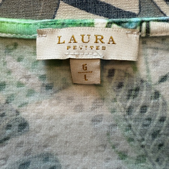 BUY 2 ITEMS & GET 1 FREE: Laura Tropical Butterfly Blouse Sz LP - Picture 8 of 11